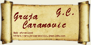 Gruja Caranović vizit kartica